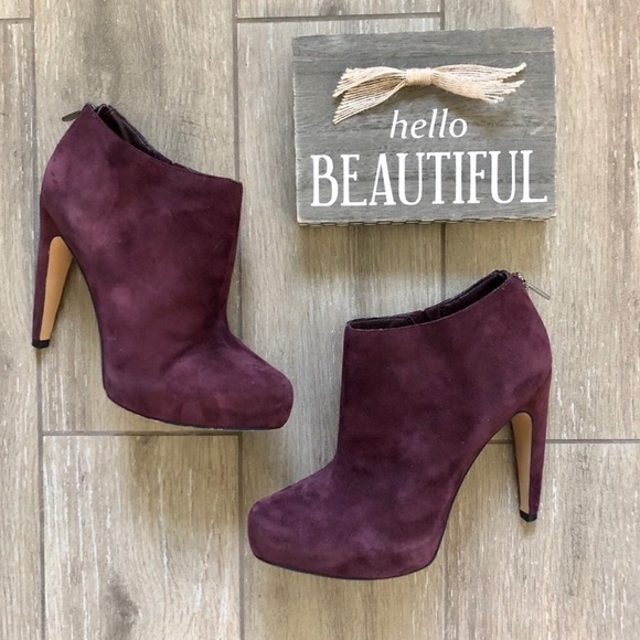 Sam Edelman Shoes - Sam Edelman Plum Suede Booties